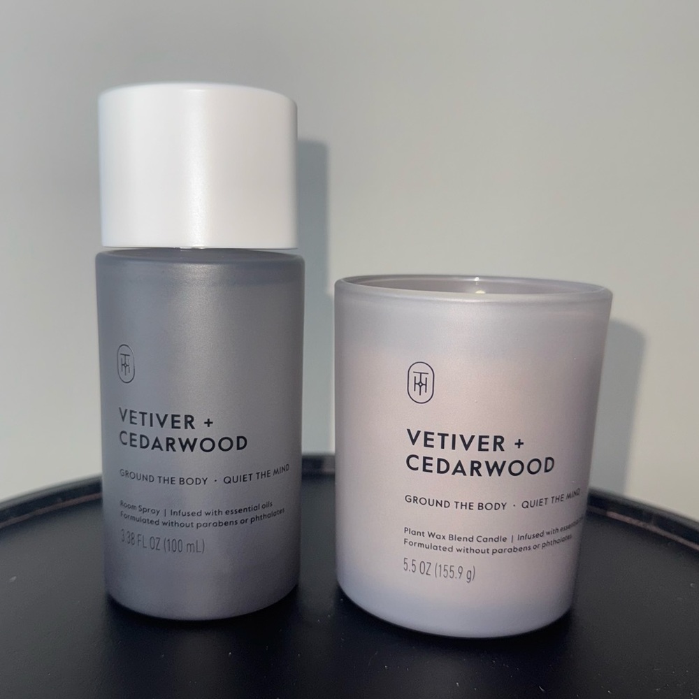 VETIVER + CEDARWOOD Room Spray & Candle